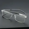 Sunglasses Business Reading Glasses Fashion Men's Anti Blue Light Metal Half Frame Glare/Eye Strain/UV Computer Eyeglasses +1.0~+4.0