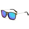 Mode Quadratische Sonnenbrille Klassische Männer Frauen Designer UV400 Sonnenbrille Metallrahmen Verspiegelte Sonnenbrillen mit Etui
