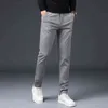 Jesień Winter Casual Spodnie Mężczyźni Proste Czarne Szare Spodnie Bawełniane Business Slim Fit Fashion Marka Spodnie dla mężczyzn Plus Size28-38 211112