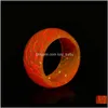 Style Luminous Flower Pattern Simple Resin Glow In Dark Kids Party Gifts 5 Colors Choose Xkpue Band Rings Lyiem