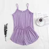 FallSweet Pajamas for Women Sexy Lingerie Solid Color Summer Sleepwear Sleeveless Plus Size 3XL Q0706