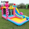 Inflatable Bouncy Castle for kids 3.7x2.6x2M Jumping Castles Bouncer blow up Bounce House With Slide Children Fun Play