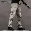 Tacvasen Tactical Cargo Pants Mens Sommar Straight Combat Army Militärbyxor Bomull Många fickor Stretch Security Trousers Män 210723