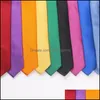 Cou Mode Aessoriesneck Cravates 6Cm Solide Polyester Cravates Pour Femmes Homme Corbatas Gravata Tissé Mince Cravate D'affaires De Mariage Personnalisé Logo1 Dro