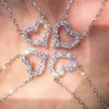 Vecalon Heart Love Pendant 925 Sterling Silver Pave 5A Zircon Wedding Pendants With Necklace For Women Bridal Party Diamond Jewelr273e