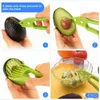 3 in 1 Affettatrice per avocado Utensili per tagliare la frutta multifunzione Coltello Separatore per pelapatate in plastica Gadget per burro di karitè Utensile per verdure da cucina YL0309