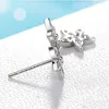 Stud OAN Mode Rose Or 925 Boucles d'oreilles en argent pour femmes fête de mariage créatif exquis fleur zircon boucle d'oreille bijoux fins cadeaux