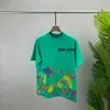 Yaz Erkek T-Shirt Tasarımcı Tee Lüks Tshirt Mürekkep Boyama Baskı T Gömlek Klasik Moda Bayan Giyim Yuvarlak Boyun Rahat Pamuk T-shirt