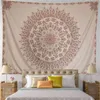 Floral Tapestry Mandala India Bohemia Boho Psychedelic Printed Tapestry Hippie Wall Cloth Flower wall Tapestries Home Decor 210917