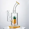 파인애플 유리 봉 물 담뱃대 샤워 헤드 Perc Dab 조작 오일 rigs 물 파이프 14mm 봉지 N 구멍 Percolator waterpipe 그릇 wp2196