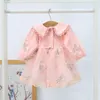 Newborn Baby Princess Dress for Girls Cute Cotton Long Sleeve Lace Dresses 1 Year Birthday Party Dress Toddler Baby Girl Clothes Q0716