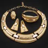 Ohrringe Halskette Yulaili Verkauf Brasilianische Gold Serie Luxus Kupfer Überzogene Schmuck Set Italienische Vier Sets Frauen Party Hochzeit