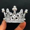 Cake Tools Mini Crown Princess Topper Crystal Pearl Tiara Children Hair Ornaments for Wedding Birthday Party Cake-Decorating Tools SN4362