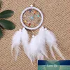 Girl Heart Dream Catcher National Feather Decorazione Ornamenti Nastri di pizzo Circolare White Room Decor Dreamcatcher Acchiappasogni