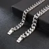 Fongten Punk Cuban Chain Necklace Waterproof Men StainlSteel 13/15mm Choker Long Link Curb Chain Gift Jewelry for Boyfriend X0509
