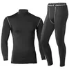 Långa Johns Mens Thermal Underkläder Set Vinter Termica Compression Thermo Underkläder Mäns Lucky John Märke Cueca Män Långa Tights 211110