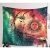 Camitever Sun Moon Mandala Tapeçaria Pendurada Tapeçarias Boho Colchead Yoga Mat Cobertor 210609