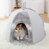 Łóżka kota meble gatos productos para maskotka pens pies cama gato namiot house hodowla zima ciepłe gniazdo miękkie składane maty śpiące koty