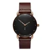 es Top Quality Luxury Quartz Bussiness Leather Wrist Watch