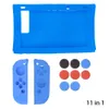 11 en 1 housse de protection pour évier ensemble de capuchons en Silicone souple antichoc Anti-usure remplacement pour Nintendo Switch Console NS Joy-Con