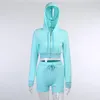 Kvinnors tracksuits 2 stycke sätter kvinnors kläder sommar kläder leverantörer 2021 Sport kostymer med biker shorts grödor topp för fitness joggare 27403