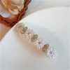 Ins Sweet Pearl Girls Hair Clips Crystal Designer Harepin Boutique Flower