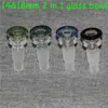 2 в 1 14 мм и 18 мм стеклянные чаши трубы мужские суставные аксессуары для курения ручка красивая слайд чаша для бонговых водопроводных труб