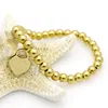 Heart pendant beaded strand designer bracelets jewelry stainless steel gold chain gemstones 3 pcs bracelet for men women healing s2552508