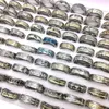 Wholesale 100pcs/Lot Fashion Luminous Stainless Steel Band Rings for Men Women Mix Styles Party Favor Jewelry Glow in the Dark