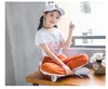 ベビーガールズデザイナープリンセスTシャツファッション夏の子供たちの花漫画半袖ティーショートパンツ甘い子供底トップS1284