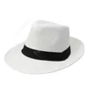 ビーチハットストローキャップアウトドアバケーション帽子ファッションユニセックス帽子夏サンビーチグラスブレイドFedora TrilbyワイドブリムストローキャップシーショップDAF156