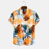 Heren Casual Shirts Fashion Hawaiian Gedrukt Shirt 2021 Zomer Beach Youth Collar Short Mouw Top