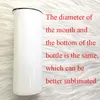 DIY Blanco 20oz Sublimatie Magere Tumbler Dubbelwandige roestvrijstalen vacuüm geïsoleerde watermokken voor op reis