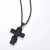 Kpop Cruz collar Iglesia ortodoxa joyería cristiana StainlSteel Color oro INRI crucifijo Cruz colgante collar hombres P3240 X0707