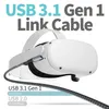 10FT 16FT 20FT USB para Cabos Tipo-C Nylon Trançado 3A 5Gbps para Meta oculus Quest 2 VR USB-C para C Cabo de Cabo de Cabo de Cabo de Carregamento Rápido Izeso