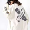 Ekleme Deri Bombacı Ceketler Kadın Ceket Çift Beyzbol Ceket 2021 Sonbahar Unisex Erkek Arkadaşı Stil Varsity Hiphop Streetwear