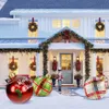 60 cm große Weihnachtsbälle Baumdekorationen Outdoor PVC Aufblasbare Spielzeug Weihnachten Geschenk Ball Ornament Kugeln für Home 211021