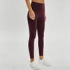 Pantalon de yoga de la mode Femme High Taille Leggings Couleurs solides Matière respirante TrackSuit Super Elastic sans soudure de yogas