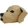 Mascot bambola costume 3d carta 3d golden retriever dog testa maschera headgear animale halloween oggetti di scena donna uomo uomo gioco gioco di ruolo vestito maschere artigianali