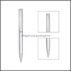 Pens Writing Office Business & Industrial10Cm Light Sier Ballpoint Stationery Rotating Rotary Twisting Short Plastic Mini School Pen Style S