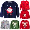 Toddler Youth Teen Boys Girls Christmas Cartoon Knit Print Sweater Knitwear New 2021 Baby Sweater For Girl Cartoon print Y1024