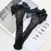 women grid Fishnet stockings bow female sexy fashion Medium hose Net stocking Multicolor 1 6py J2
