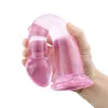 NXY Dildos Anal Toys Crystal Transparent Suction Cup Backyard Plug Masturbation Device for Men and Women Soft Chrysanthemum Massage Stick Fun Adult Sex 0225