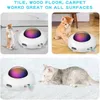 Interaktives elektronisches Katzenspielzeug für Hauskatzen mit rotierender Feder UFO (intelligentes, geräuscharmes, automatisches Abschalten, zufälliges Aufladen über USB, Katzenspielzeug 211122