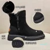 Snow Boots Women's Winter Plush Thickened Warm Non Slip Cotton Shoes Side Zipper Short Tube