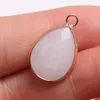 Partihandel Vatten droppe Form Naturlig sten Charms Rose Quartz Tiger Eyes Pendant DIY Druzy Halsband Örhängen eller smycken