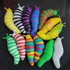 2022 Fidget Toy Slug Party Articulé Flexible 3D Slug Joints Enroulé Soulager Le Stress Anti-Anxiété Jouets Sensoriels Pour Enfants Aldult B0803