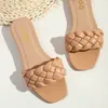 2021 Verão Ins Moda Mulheres Candy Color Manta Plana Chinelos Roxo Amarelo Baixo Salto Beach Slides Mules Sapatos Plus Size 41 42 PLKN43254