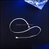 Bracelets de cheville bijoux Simple 2Mm largeur lame chaîne pour les femmes à la mode Sier plaqué été pied filles cadeau livraison directe 2021 9V8Ly