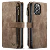 CaseMe Multifunction Leather Wallet Cases For Iphone 14 13 Pro MAX 12 Mini 11 XS XR X 8 7 Plus 6 Zipper Holder Flip Cover Magnetic7588760